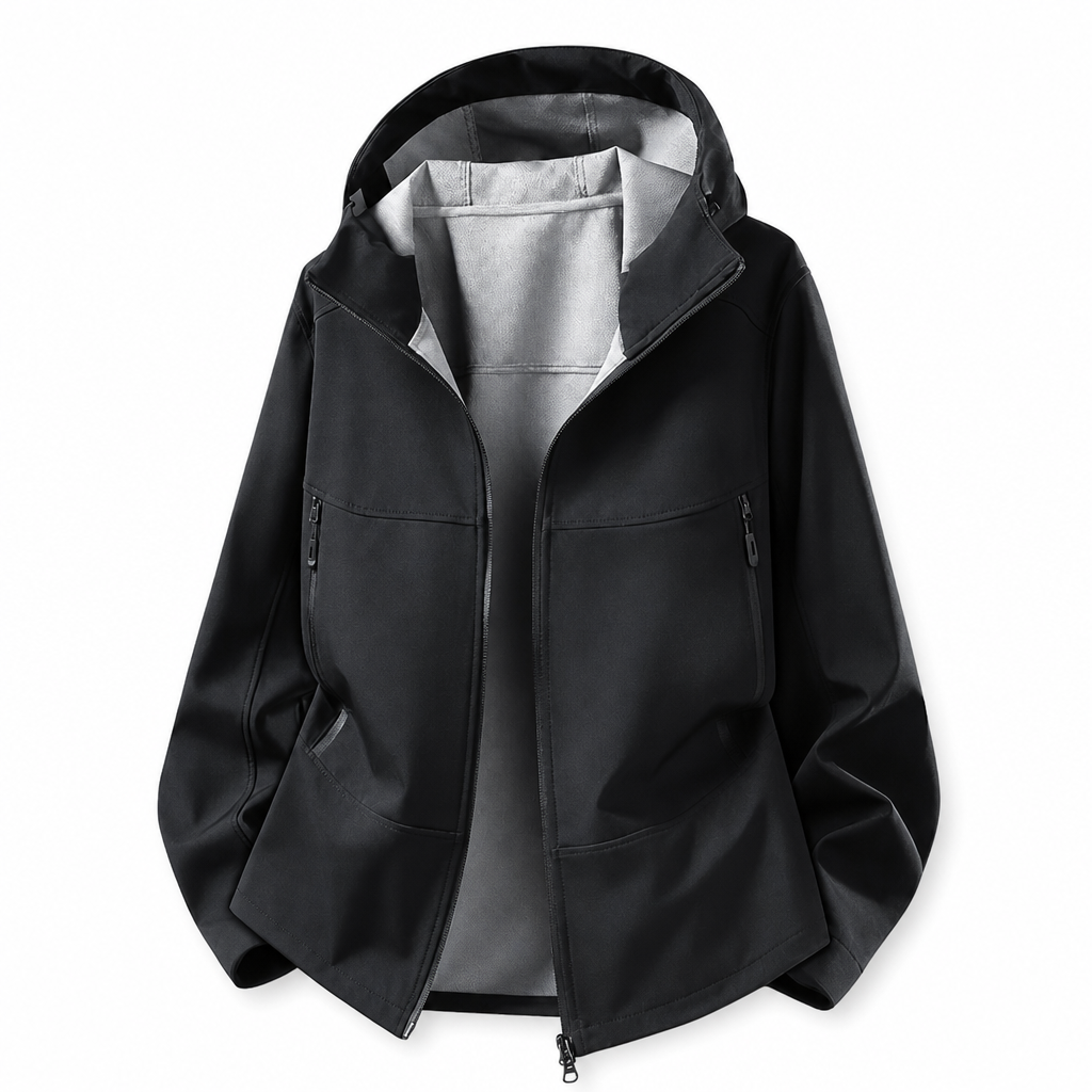 Unisex softshelljakke med hette – vannavstøtende & pustende-16