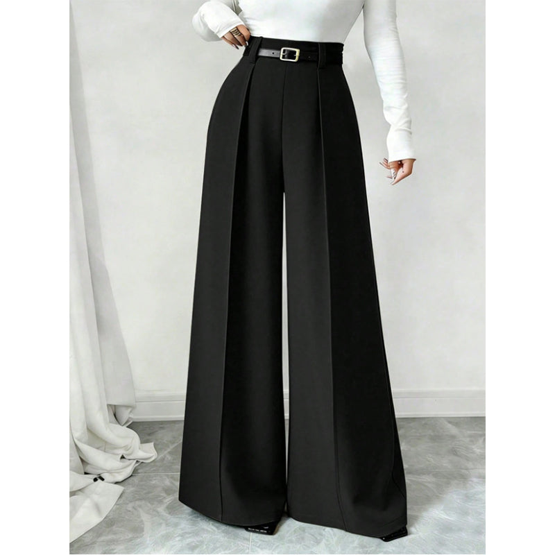 Dame Elegant Drapert Vide Benklær-11