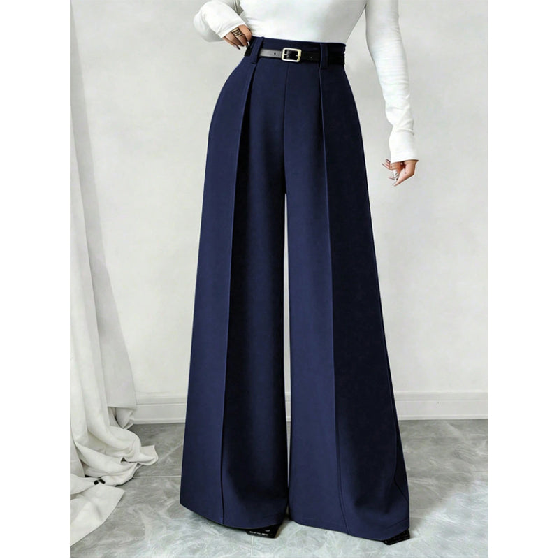 Dame Elegant Drapert Vide Benklær-13