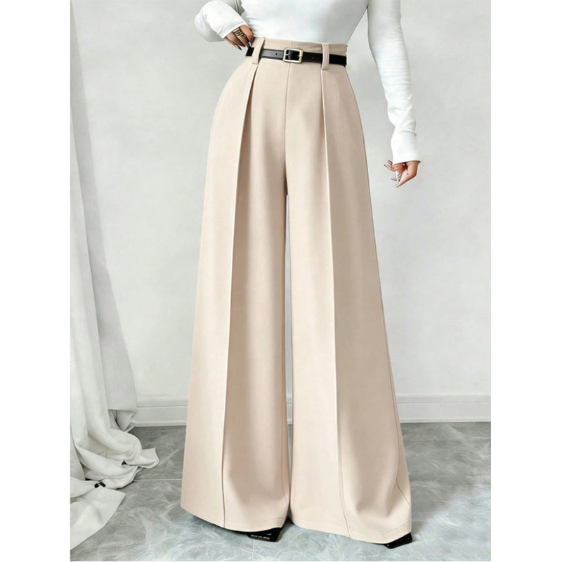 Dame Elegant Drapert Vide Benklær-10