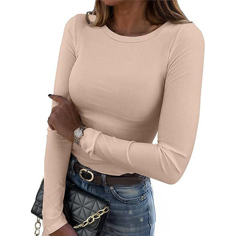 🔥 50% RABATT | Figursydd ribbestrikket topp med rund hals – myk & elastisk-14