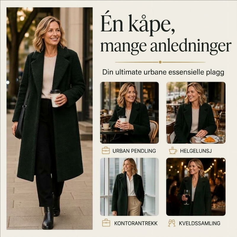 Dame mellomlang lammeullskåpe-4