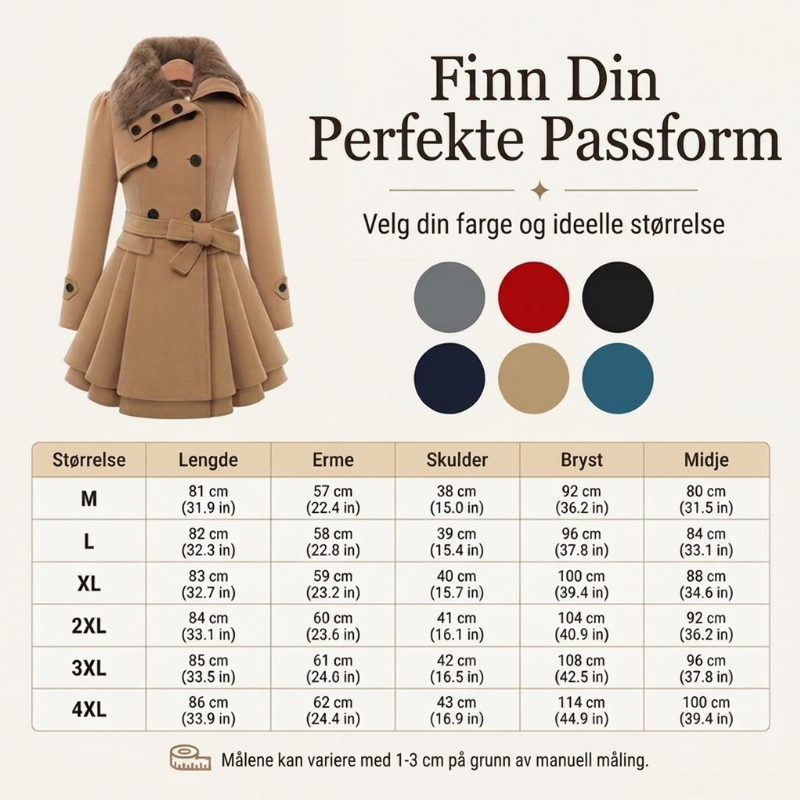 Elegant tweedelt frakk for damer-2