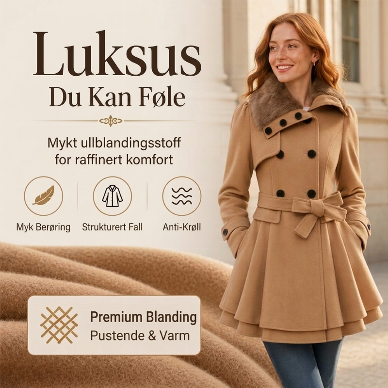 Elegant tweedelt frakk for damer-4