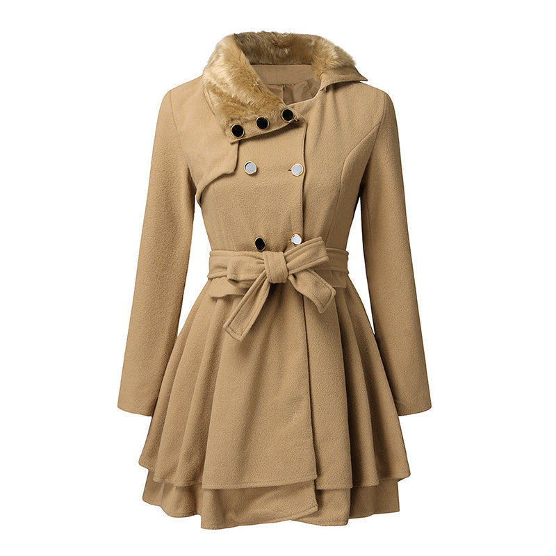 Elegant tweedelt frakk for damer-8