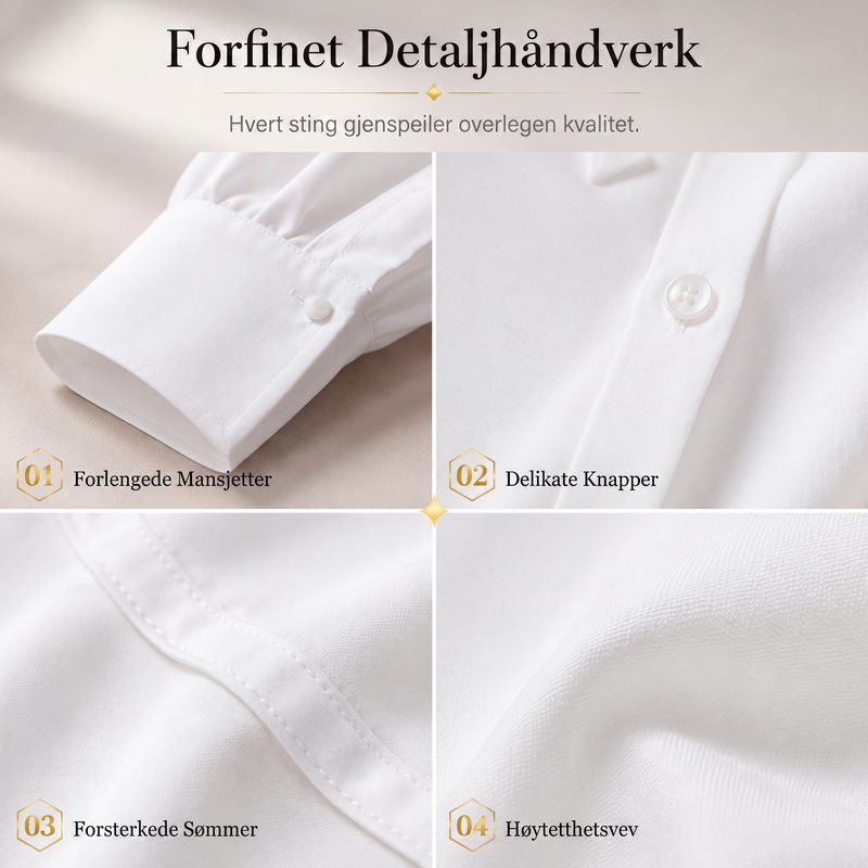 Elegant langermet topp for kvinner med sløyfehals-2