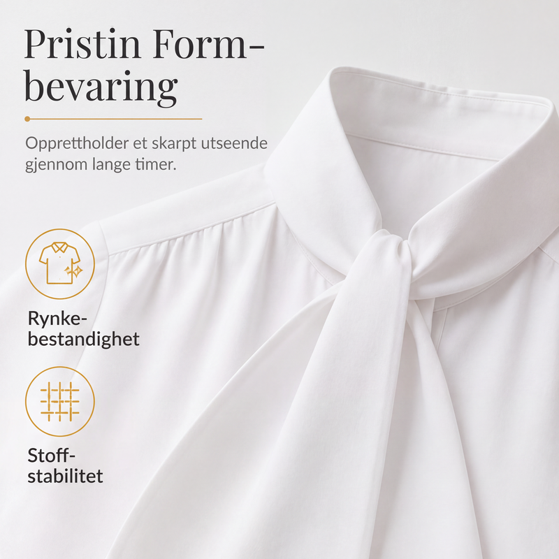 Elegant langermet topp for kvinner med sløyfehals-5