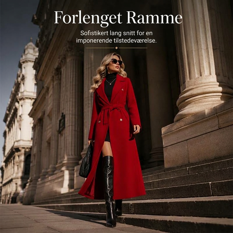 Elegant trenchcoat med belte-4