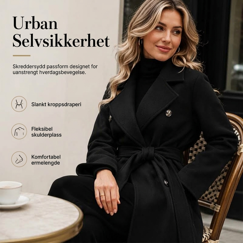 Elegant trenchcoat med belte-2