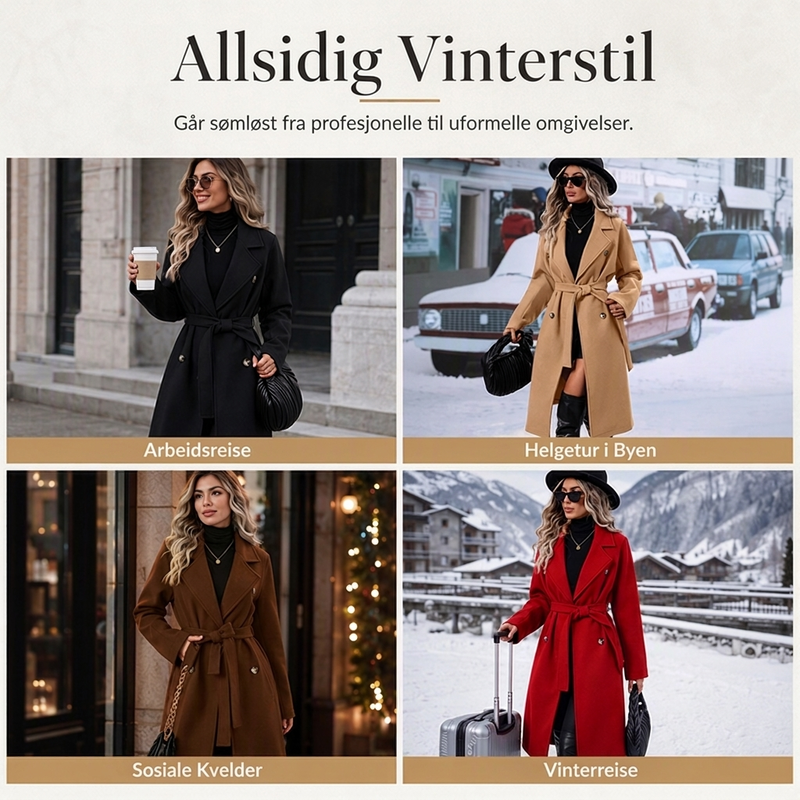 Elegant trenchcoat med belte-6