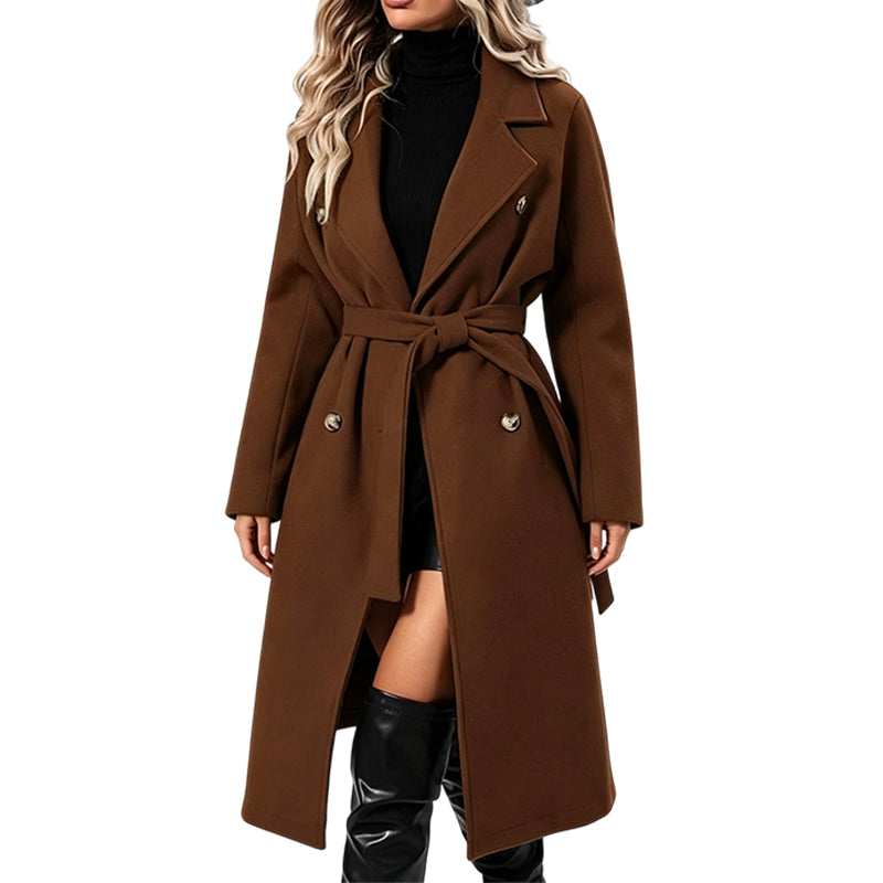 Elegant trenchcoat med belte-11