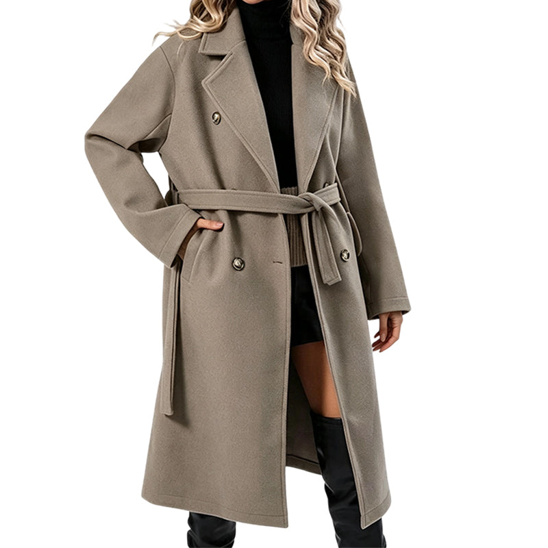 Elegant trenchcoat med belte-10