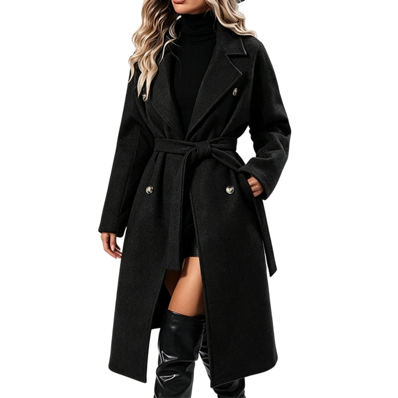 Elegant trenchcoat med belte-12