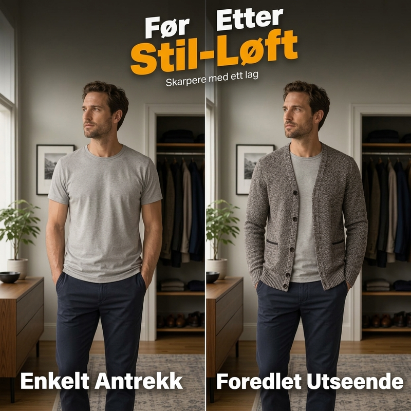 Gens med knapper, uformell strikkejakke for herrer-2