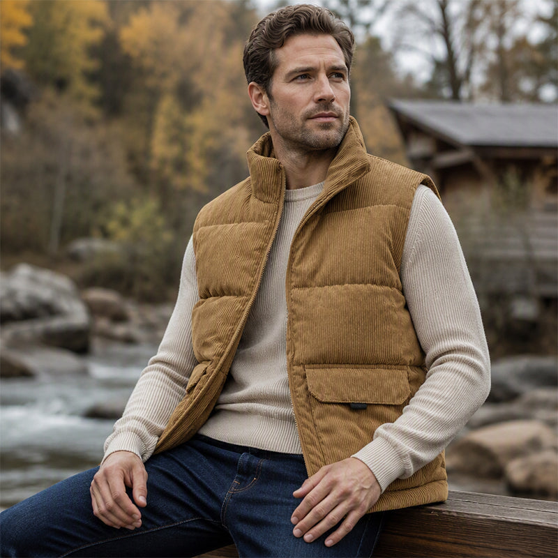 Tykkere cordura-foret vest for menn-9