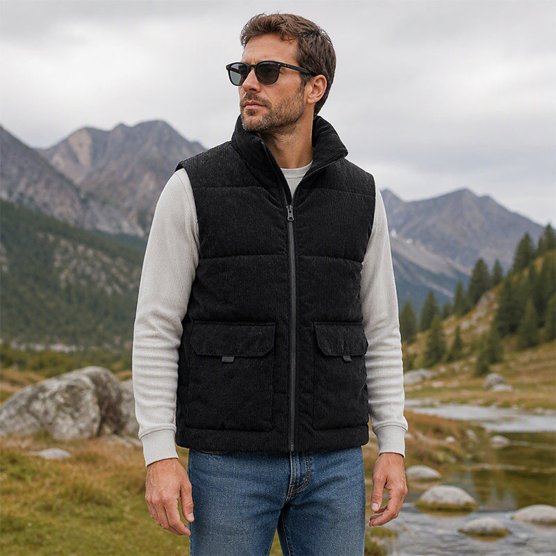Tykkere cordura-foret vest for menn-7