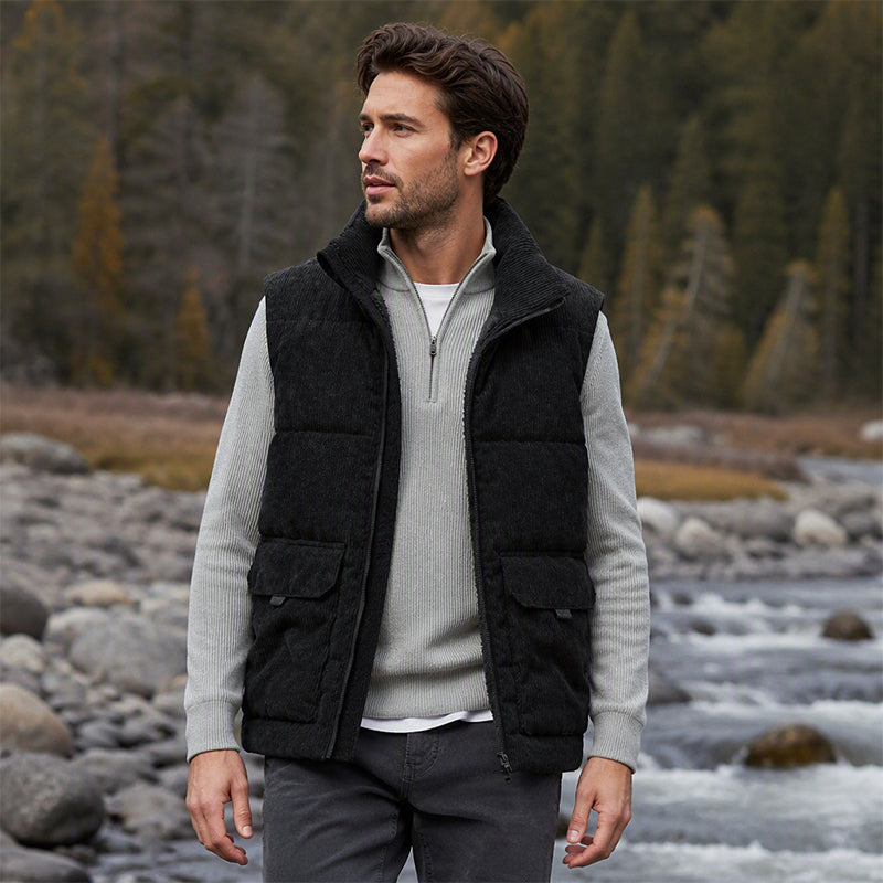 Tykkere cordura-foret vest for menn-8
