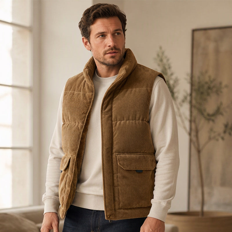 Tykkere cordura-foret vest for menn-11