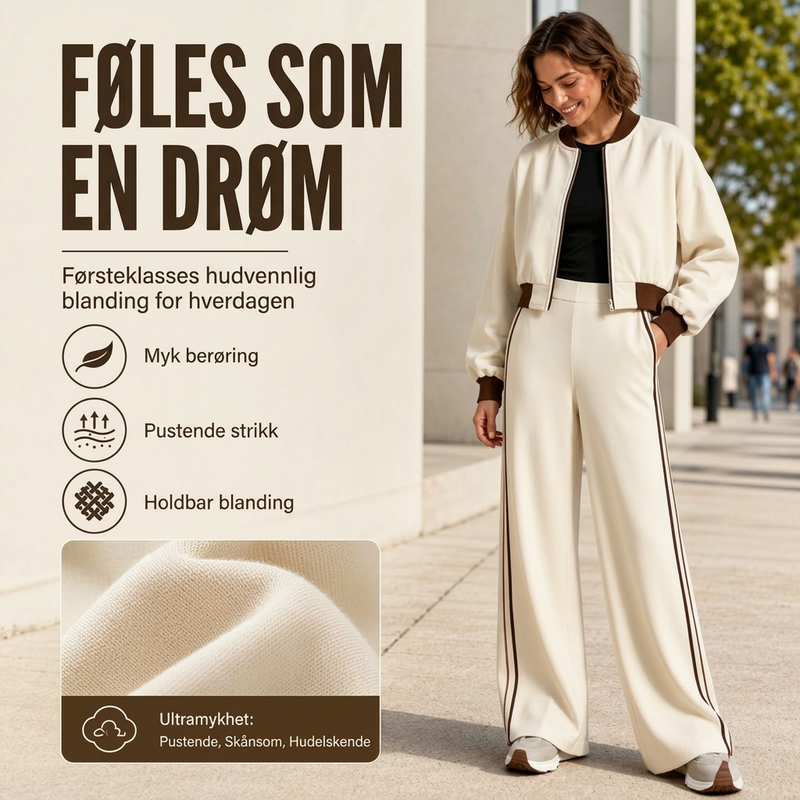 Dame uformelt sportslig 2-delt sett-4