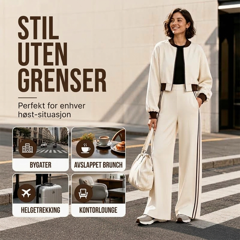 Dame uformelt sportslig 2-delt sett-5