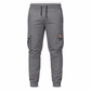 Uformelle ensfargede cargo-joggebukser for menn-10