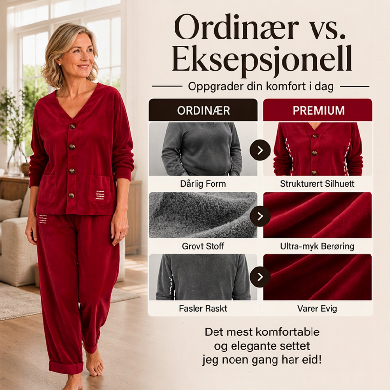 Damesett i cordfløyel, 2 deler-3