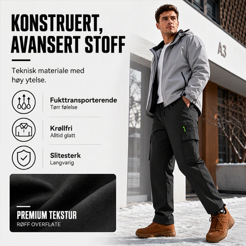 Vinterbukse for menn – vindtett og varmende til utendørsbruk-2