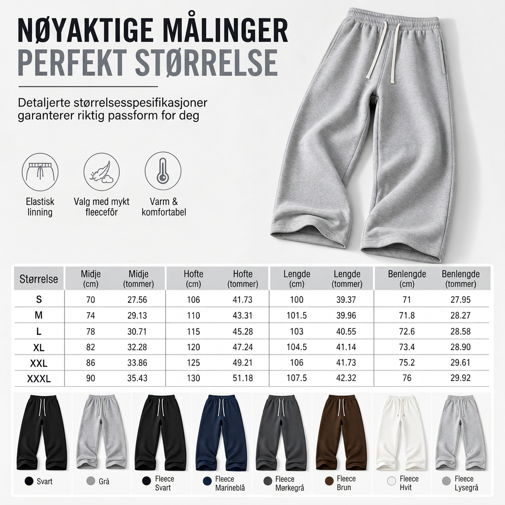 Løstsittende treningsbukser med snøring til menn, casual stil-7