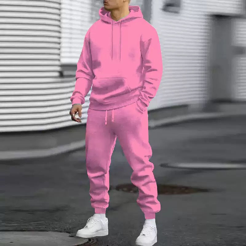 Herre-casual hettegenser og joggebukse 2-dels sett-14