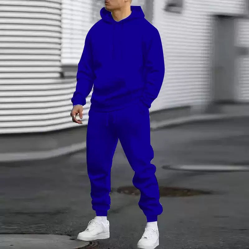 Herre-casual hettegenser og joggebukse 2-dels sett-12