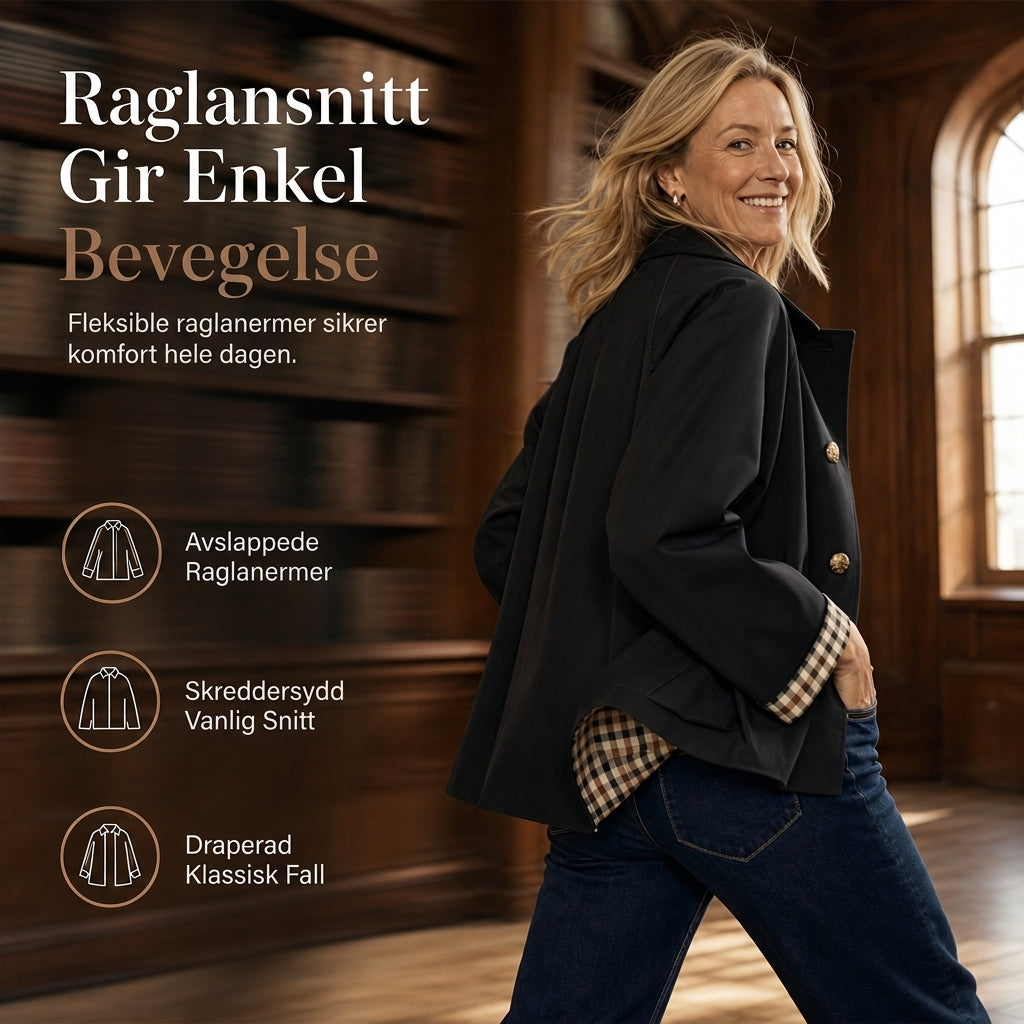 🔥50 % rabatt🍂🧥 Elegant og varm damefrakk for høst og vinter | Enkeltradet kåpe med lange ermer-4