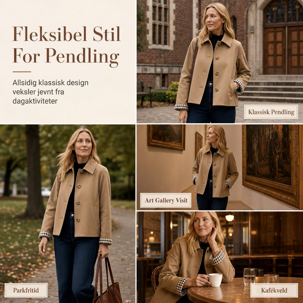 🔥50 % rabatt🍂🧥 Elegant og varm damefrakk for høst og vinter | Enkeltradet kåpe med lange ermer-5