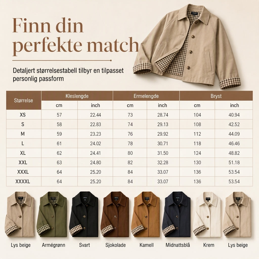 🔥50 % rabatt🍂🧥 Elegant og varm damefrakk for høst og vinter | Enkeltradet kåpe med lange ermer-7