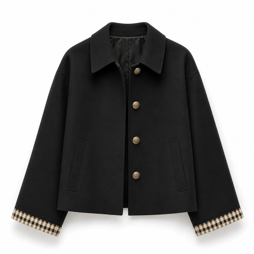 🔥50 % rabatt🍂🧥 Elegant og varm damefrakk for høst og vinter | Enkeltradet kåpe med lange ermer-12