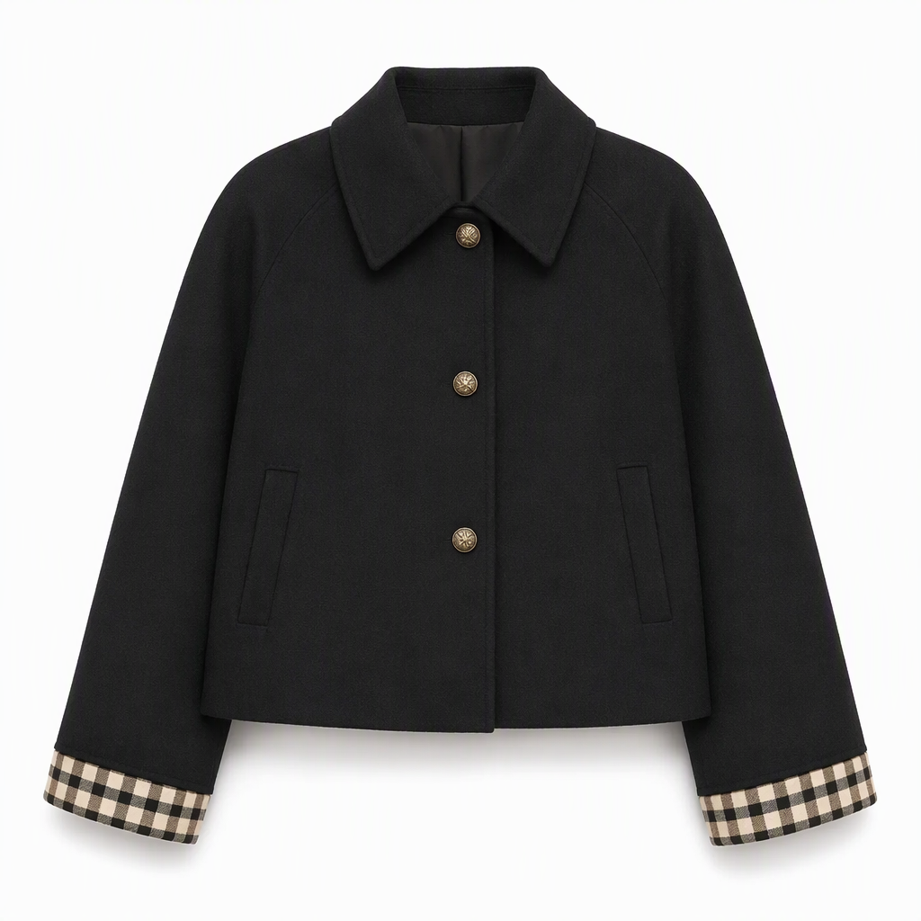 🔥50 % rabatt🍂🧥 Elegant og varm damefrakk for høst og vinter | Enkeltradet kåpe med lange ermer-13