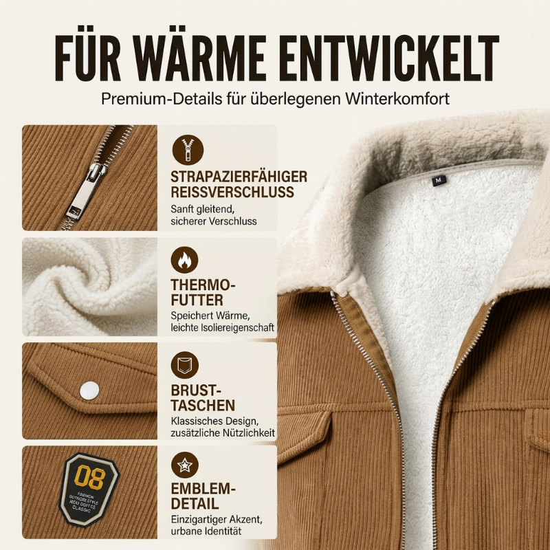 🧥Retro Kordfløyel, Uformell & Stilig✨ Herrejakke i Kordfløyel – Klassisk Tekstur, Uanstrengt Stilig ✨-1