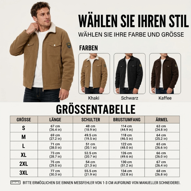 🧥Retro Kordfløyel, Uformell & Stilig✨ Herrejakke i Kordfløyel – Klassisk Tekstur, Uanstrengt Stilig ✨-5