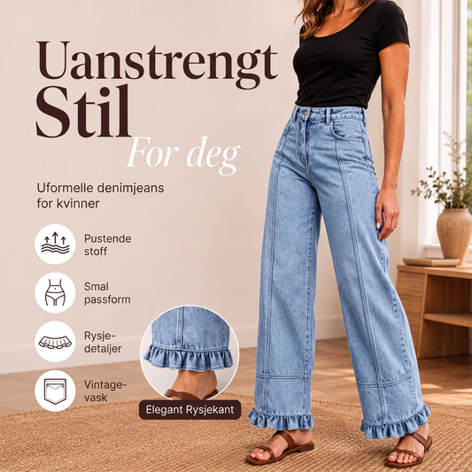 🔥49 % rabatt✨👖 Ballonbukser for damer med volangkant | Myk komfort og avslappet passform til høsten