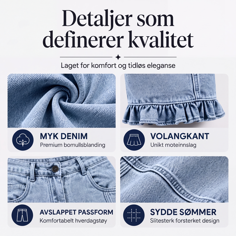 🔥49 % rabatt✨👖 Ballonbukser for damer med volangkant | Myk komfort og avslappet passform til høsten-1