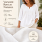 Bluse med lange ermer, folder og HENLEY-hals for damer