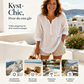 Bluse med lange ermer, folder og HENLEY-hals for damer