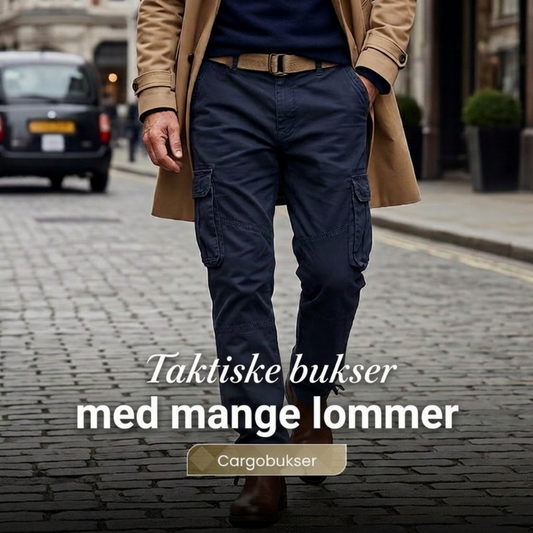 Herre cargo-bukser med store lommer – Komfortable, praktiske og slitesterke 🎉👖