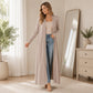 Lang maxi-cardigan med åpen front for kvinner