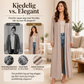 Lang maxi-cardigan med åpen front for kvinner