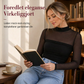 Dame vintage blonsetopp med mock neck og mesh – Romantisk og feminin ✨🌸