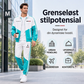 Herrejakke med glidelås i fargeblokk og bukse med snøring – Sporty 2-delt sett ✨🔥