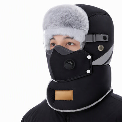 Vindtett vinterhette med termisk fôr og integrert ansiktsmaske – Maksimal varme og beskyttelse ✨❄️