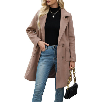 💖Black Friday-supertilbud – 50 % rabatt!💖 🍁Dobbeltspent ullfrakk for damer