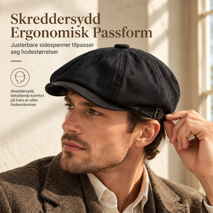 Vintage britisk newsboy-lue – Klassisk åttekantet flat lue for menn og kvinner ✨🧢💫