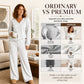 Women's off-shoulder sweatshirt & pants set – Mykt og avslappet antrekk ✨👚👖